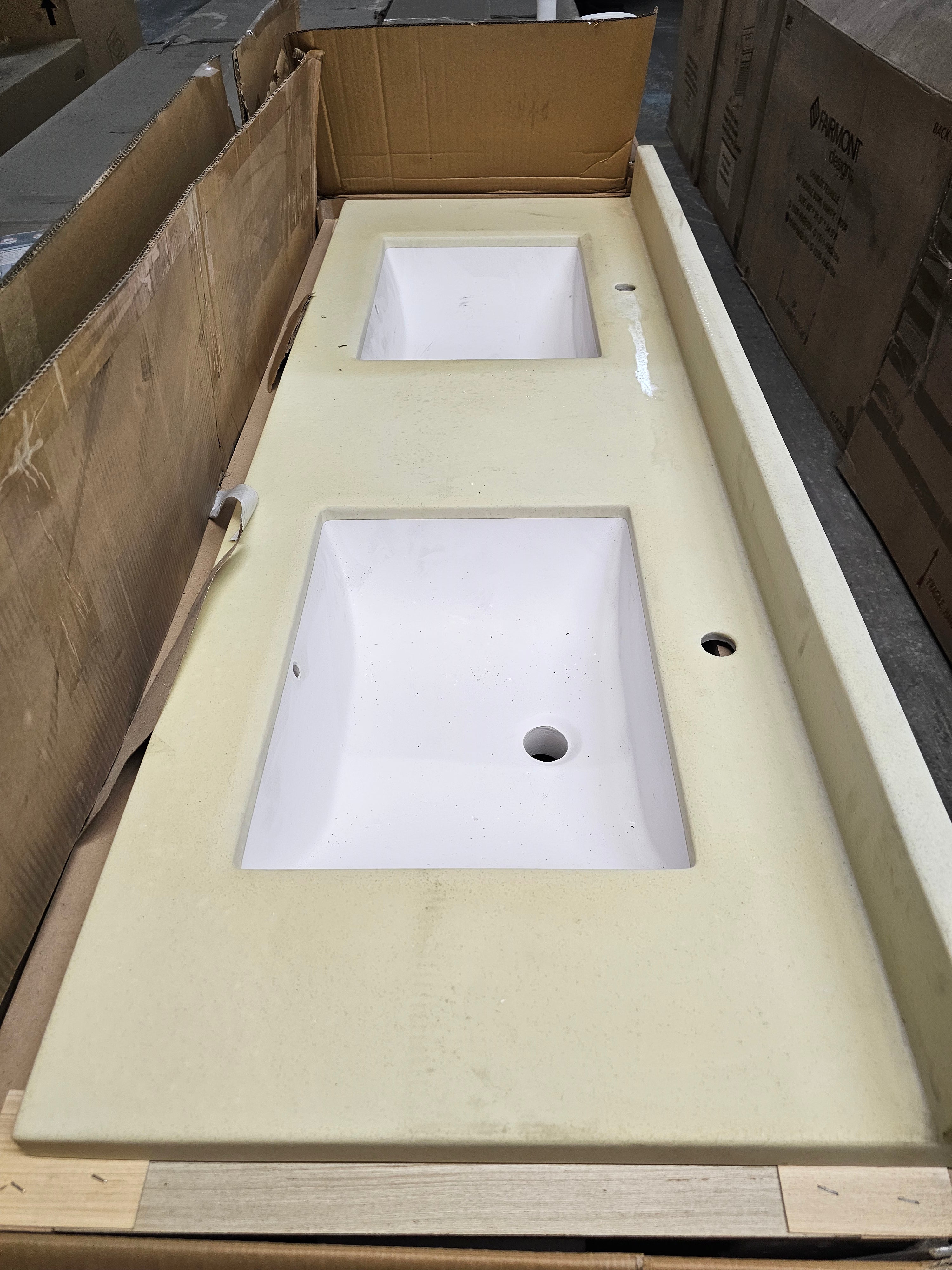 Fairmont Designs Framingham 60" Bathroom Vanity Yellow Top